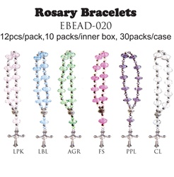 6 1/2" Crystal Rosary Bracelet