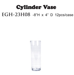 8" Cylinder Glass Vase