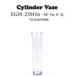 16" Cylinder Glass Vase