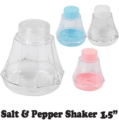 1 1/2" Mini Plastic Salt & Pepper Shaker