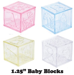 1 1/4" Mini Plastic Baby Block