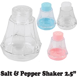 2 1/2" Plastic Salt & Pepper Shaker