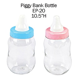 10 1/2" Plastic Milk Bottle Coin Bank