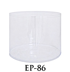 PVC Round Container - 8 1/2"D x 7 1/4"H