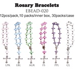 6 1/2" Crystal Rosary Bracelet