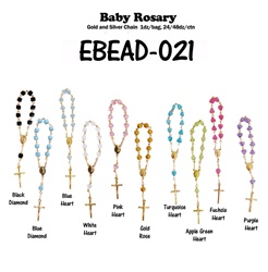 4 1/2" Baby Rosary with Gold Chain