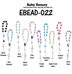 4 1/2" Baby Rosary with Silver Chain