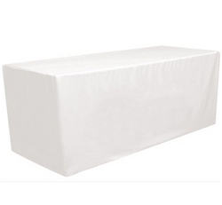 6 Feet Rectangular Fitted Table Cover White