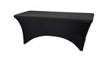 6 Feet Rectangular Spandex Table Cover Black