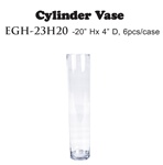 20" Cylinder Glass Vase