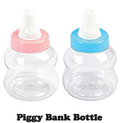8 1/2" Small Plastic Milk Bottle Coin Bank