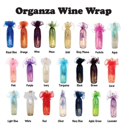 28" Organza Wine Wrap with Tassle