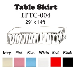 29"x14ft Plastic Table Skirt - 4dz