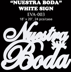 EVA Sign - Nuestra Boda/Dove - White
