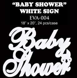 EVA Sign - Baby Shower- White