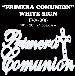 EVA Sign - Primera Communion - White