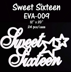 EVA Sign - Sweet 16- White
